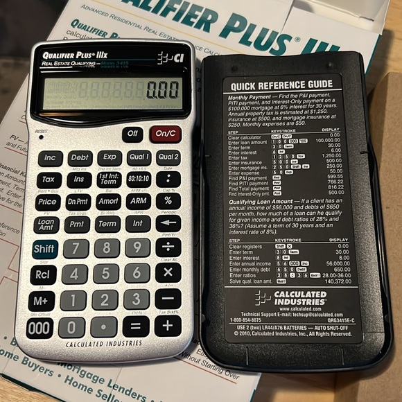 New Qualifier Plus IIIx Real Estate Finance & Buyer Qualifying Calculator - Picture 3 of 4